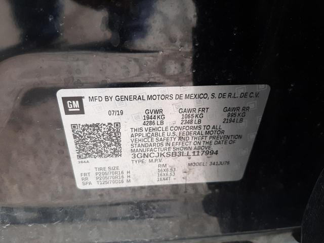 Photo 10 from auction – 2020 CHEVROLET TRAX LS with VIN 3GNCJKSB3LL117994