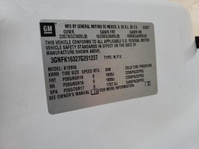 Photo 10 from auction – 2007 CHEVROLET SUB with VIN 3GNFK16327G291237