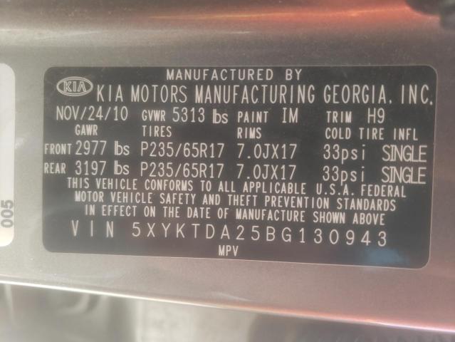 Photo 10 from auction – 2011 KIA SORENTO BA with VIN 5XYKTDA25BG130943