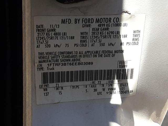 صورة رقم 10 من المزاد - 2014 FORD F350 SUPER مع VIN 1FTRF3BT6EEB03089
