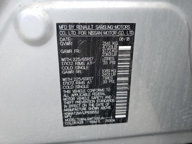 Photo 10 from auction – 2018 NISSAN ROGUE S with VIN KNMAT2MV1JP619552
