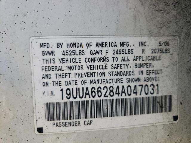 Photo 10 from auction – 2004 ACURA TL with VIN 19UUA66284A047031