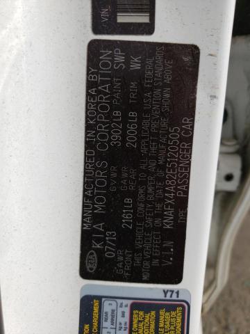 Photo 10 from auction – 2014 KIA FORTE EX with VIN KNAFX4A82E5120505