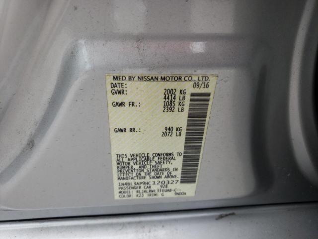Photo 10 from auction – 2017 NISSAN ALTIMA 3.5 with VIN 1N4BL3AP9HC120327