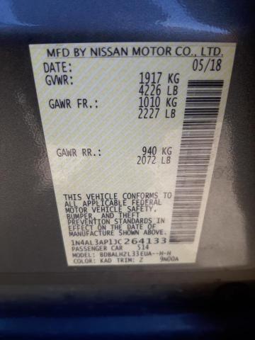 Photo 10 from auction – 2018 NISSAN ALTIMA 2.5 with VIN 1N4AL3AP1JC264133
