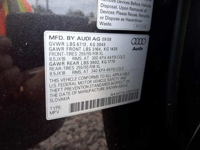 Photo 10 from auction – 2009 AUDI Q7 3.6 QUA with VIN WA1AY74L49D019161