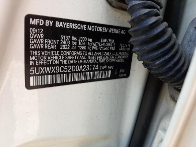 Photo 10 from auction – 2013 BMW X3 XDRIVE2 with VIN 5UXWX9C52D0A23174