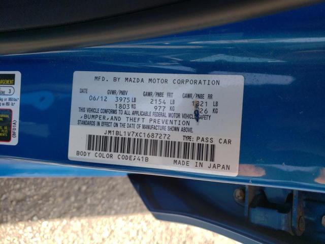 Photo 10 from auction – 2012 MAZDA 3 I with VIN JM1BL1V7XC1687272