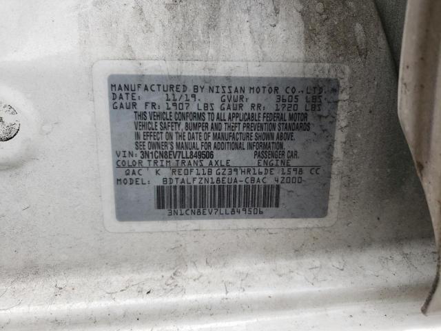 Photo 10 from auction – 2020 NISSAN VERSA SV with VIN 3N1CN8EV7LL849506