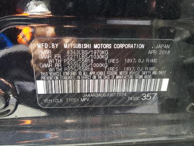 Photo 10 from auction – 2018 MITSUBISHI OUTLANDER with VIN JA4AR3AU0JU017124