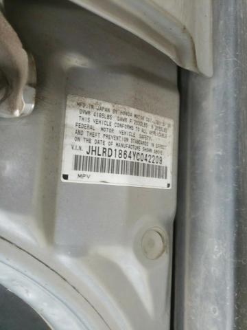 Photo 10 from auction – 2000 HONDA CR-V EX with VIN JHLRD1864YC042209