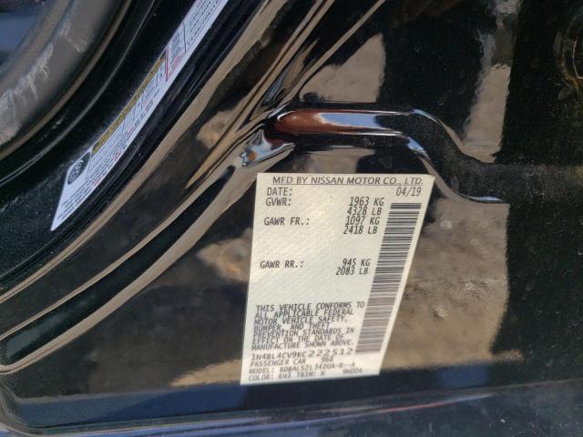 Photo 10 from auction – 2019 NISSAN ALTIMA SR with VIN 1N4BL4CV9KC222512