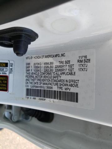 Photo 10 from auction – 2016 HONDA CR-V EX with VIN 5J6RM4H55GL136596