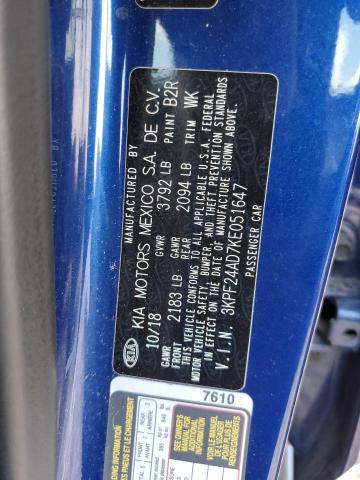 Photo 10 from auction – 2019 KIA FORTE FE with VIN 3KPF24AD7KE051647