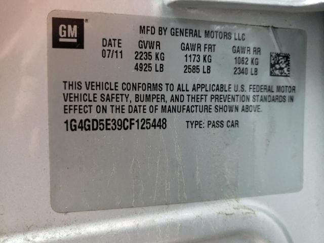 Photo 10 from auction – 2012 BUICK LACROSSE P with VIN 1G4GD5E39CF125448