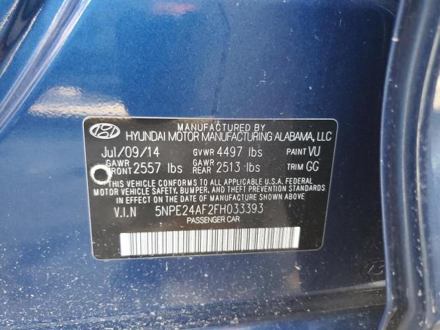 Photo 10 from auction – 2015 HYUNDAI SONATA SE with VIN 5NPE24AF2FH033393
