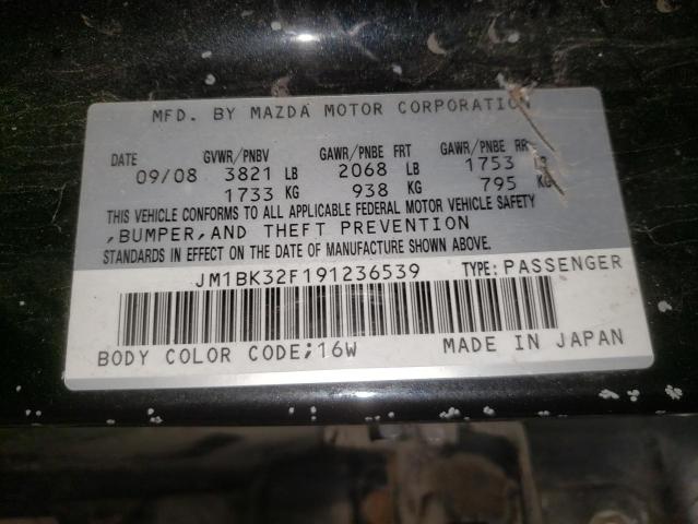 Photo 10 from auction – 2009 MAZDA 3 I with VIN JM1BK32F191236539