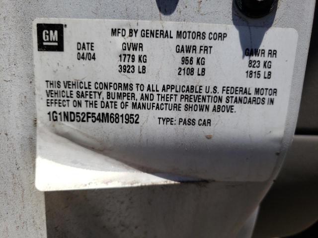 Photo 10 from auction – 2004 CHEVROLET CLASSIC with VIN 1G1ND52F54M681952