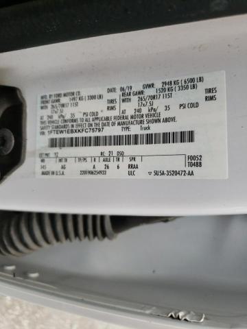 Photo 10 from auction – 2019 FORD F150 SUPER with VIN 1FTEW1EBXKFC75797