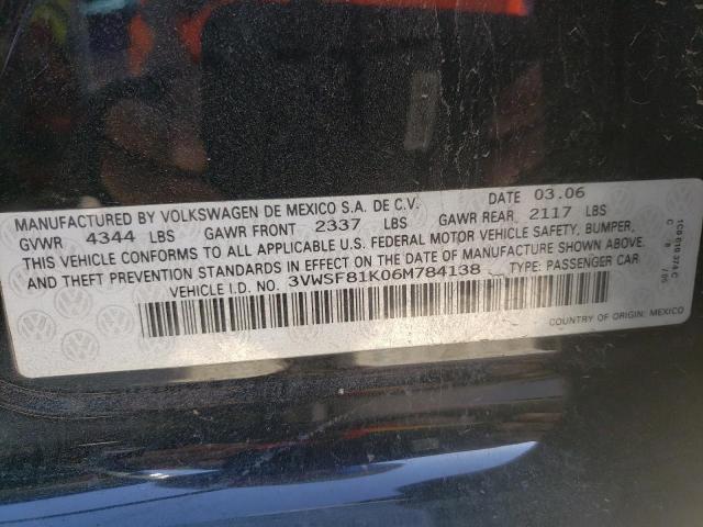 Photo 10 from auction – 2006 VOLKSWAGEN JETTA 2.5 with VIN 3VWSF81K06M784138