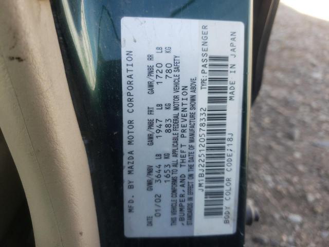 Photo 10 from auction – 2002 MAZDA PROTEGE DX with VIN JM1BJ225120578332