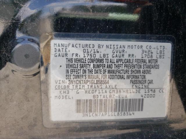 Photo 10 from auction – 2016 NISSAN VERSA S with VIN 3N1CN7AP1GL858564