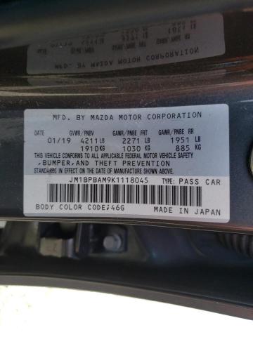 Photo 10 from auction – 2019 MAZDA 3 SELECT with VIN JM1BPBAM9K1118045