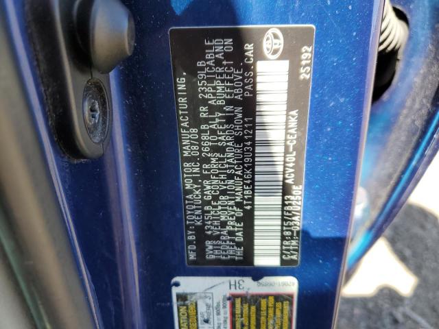 Photo 10 from auction – 2009 TOYOTA CAMRY BASE with VIN 4T1BE46K19U341211
