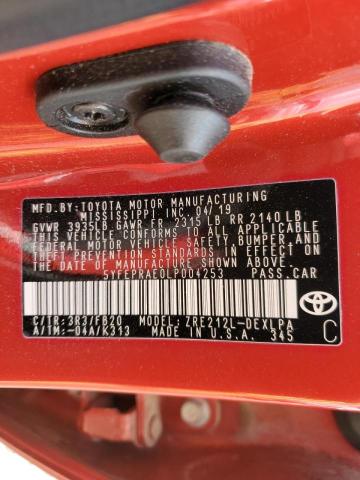 Photo 10 from auction – 2020 TOYOTA COROLLA LE with VIN 5YFEPRAE0LP004253