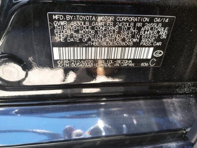 Photo 10 from auction – 2014 LEXUS GS 350 with VIN JTHBE1BL0E5038098
