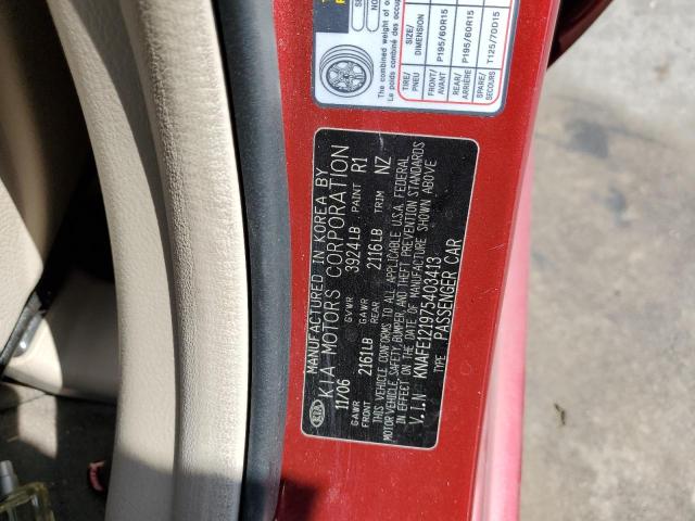 Photo 10 from auction – 2007 KIA SPECTRA EX with VIN KNAFE121975403413