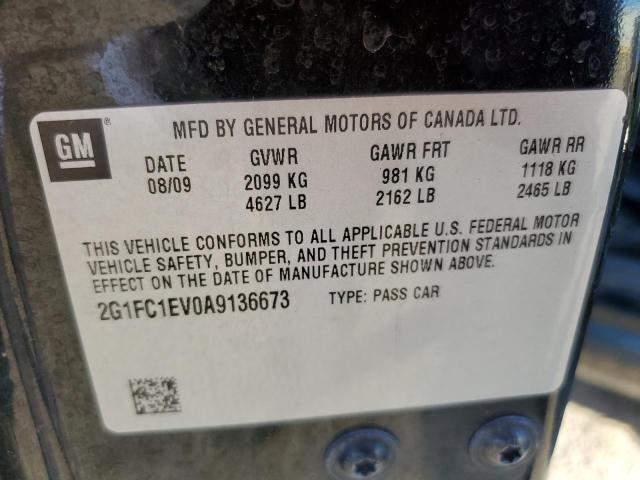 Photo 10 from auction – 2010 CHEVROLET CAMARO LT with VIN 2G1FC1EV0A9136673