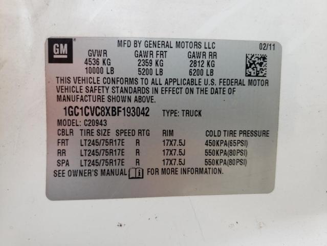 Photo 10 from auction – 2011 CHEVROLET SILVERADO with VIN 1GC1CVC8XBF193042