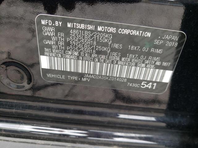 Photo 10 from auction – 2019 MITSUBISHI OUTLANDER with VIN JA4AD2A35KZ014028