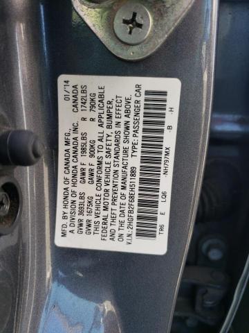 Photo 10 from auction – 2014 HONDA CIVIC HF with VIN 2HGFB2F68EH511889