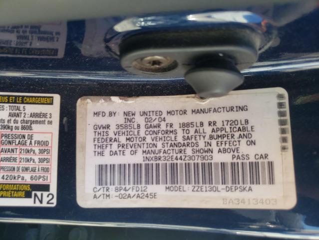 Photo 10 from auction – 2004 TOYOTA COROLLA CE with VIN 1NXBR32E44Z307903