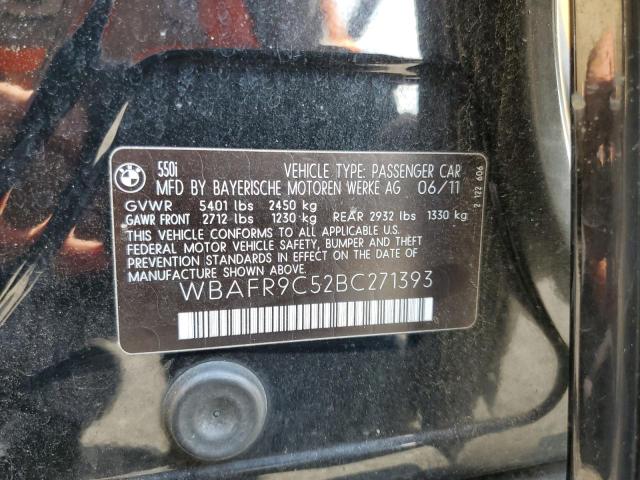 Photo 10 from auction – 2011 BMW 550 I with VIN WBAFR9C52BC271393