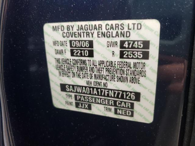 Photo 10 from auction – 2007 JAGUAR S-TYPE with VIN SAJWA01A17FN77126