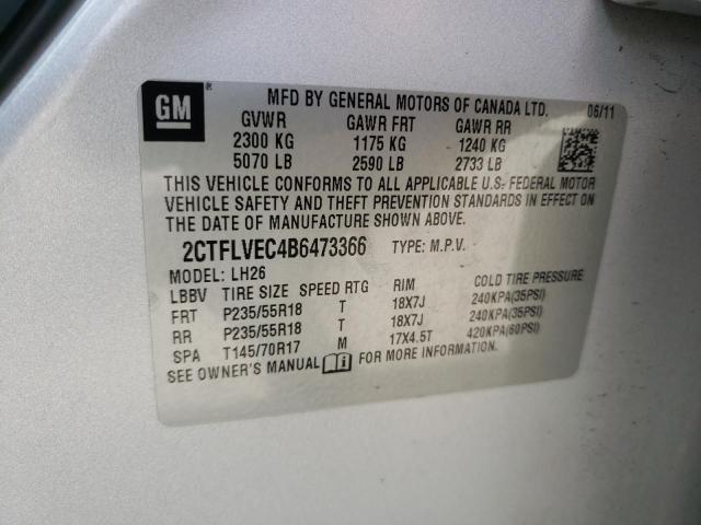 Photo 10 from auction – 2011 GMC TERRAIN SL with VIN 2CTFLVEC4B6473366