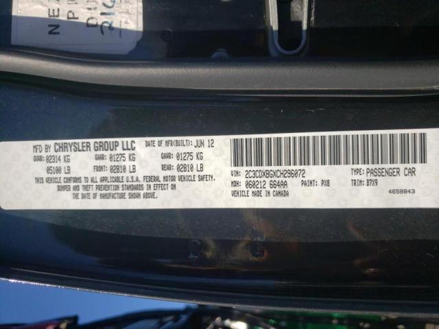 Photo 10 from auction – 2012 DODGE CHARGER SE with VIN 2C3CDXBGXCH296072