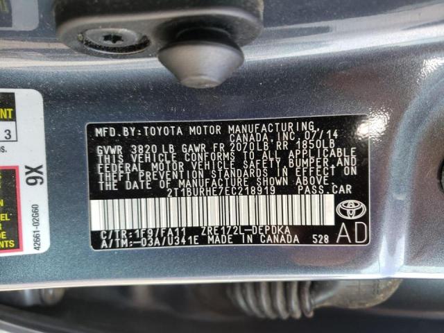 Photo 10 from auction – 2014 TOYOTA COROLLA L with VIN 2T1BURHE7EC218919