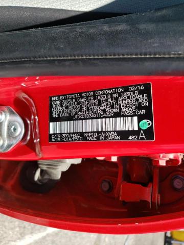 Photo 10 from auction – 2016 TOYOTA PRIUS C with VIN JTDKDTB34G1124329