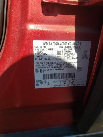 Photo 10 from auction – 2004 FORD ESCAPE XLT with VIN 1FMCU03144KA49066