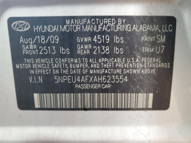 Photo 10 from auction – 2010 HYUNDAI SONATA SE with VIN 5NPEU4AFXAH623554
