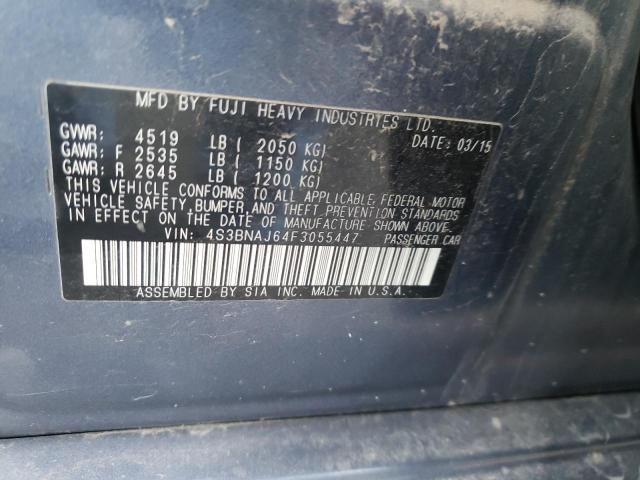 Photo 10 from auction – 2015 SUBARU LEGACY 2.5 with VIN 4S3BNAJ64F3055447