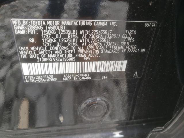 Photo 10 from auction – 2014 TOYOTA RAV4 XLE with VIN 2T3RFREVXEW185885