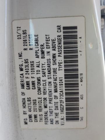 Photo 10 from auction – 2012 HONDA ACCORD EX with VIN 1HGCP2F73CA119041