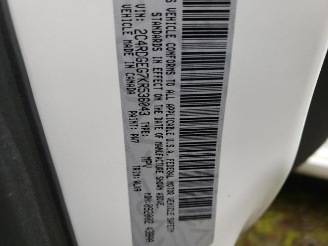 Photo 10 from auction – 2019 DODGE GRAND CARA with VIN 2C4RDGEG7KR536043