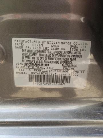 Photo 10 from auction – 2019 NISSAN VERSA S with VIN 3N1CN7AP0KL881469