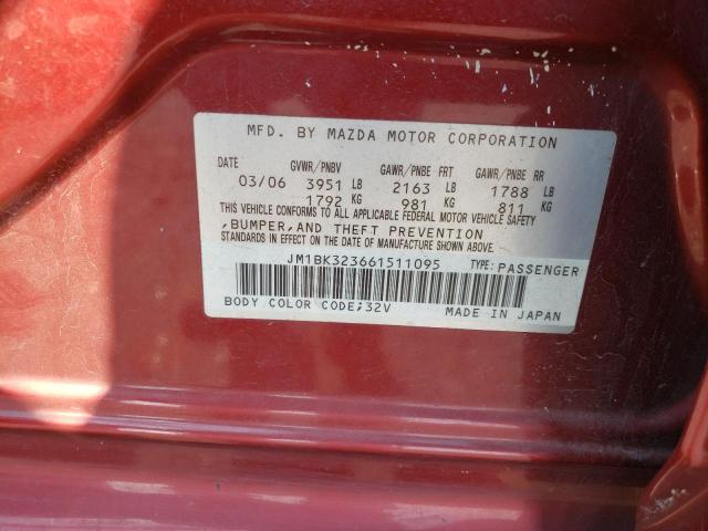 Photo 10 from auction – 2006 MAZDA 3 S with VIN JM1BK323661511095